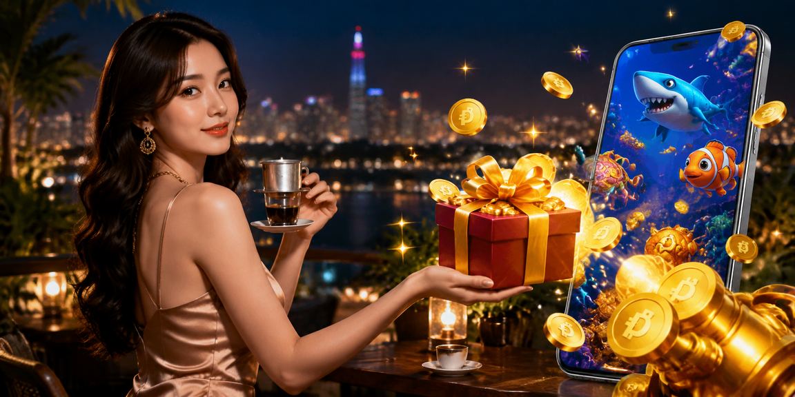 Người dùng Hà Nội chơi bắn cá và săn giải thưởng tại quán cà phê